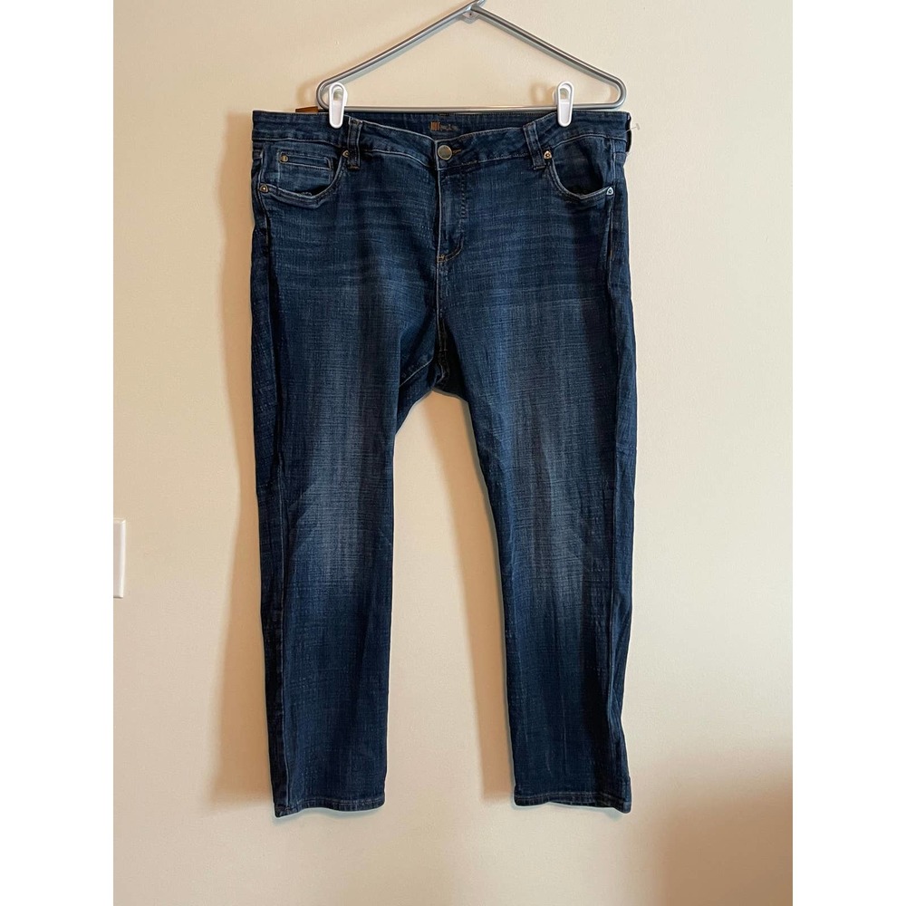 KUT from the Kloth Plus Size 22 Dark Wash Distressed Jeans